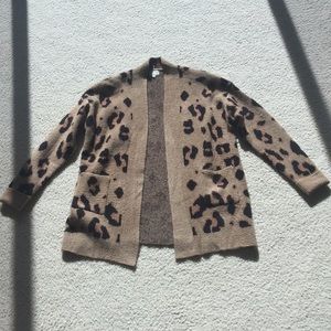 NEW Leopard Cardigan. Size S.